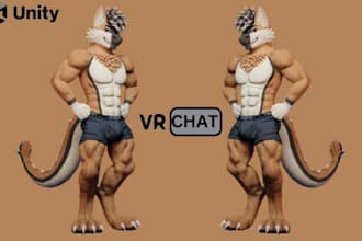 vrchat avatar furry avatar anime nsfw vr character vrc avatar vroid 3d model vrm