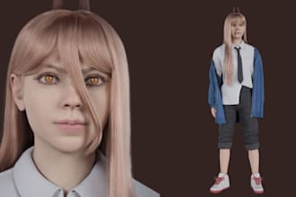 do 3d character modeling, 3d realistic character, unreal engine, ue5, metahuman