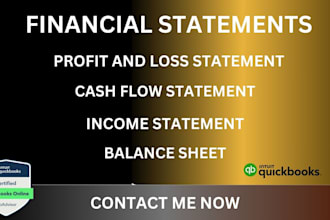 prepare income statements, profit and loss statements and financial statements