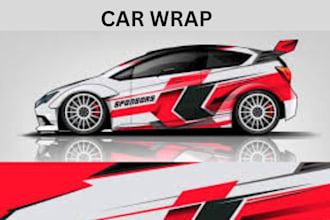 do car wrap, vehicle wrap, sticker, truck wrap, 3d mockup, van  for you