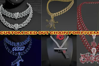 do a custom iced out chain of your choice for fivem or gta v items