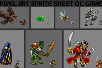 create custom pixel art sprite sheet and animation for rpg maker and game