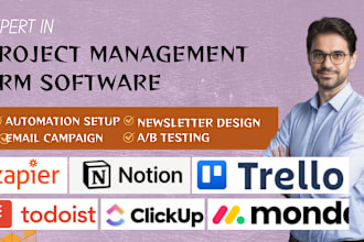 setup monday trello vtigar todiost zapier dubsado clickup notion jira slack CRM