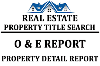 provide property title search and chain of title report