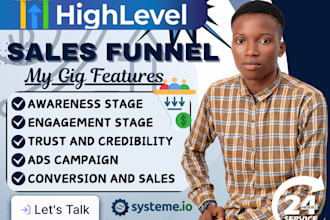 do systeme io sales funnel, go high level expert, click funnels, kajabi unbounce