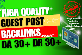 provide high quality  guest post backlinks