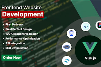 do front end web development, figma to HTML, CSS, vuejs expert