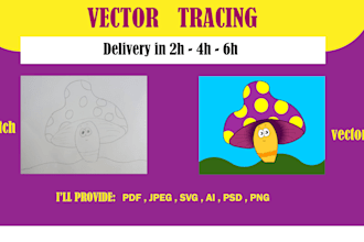 convert the image to vector and manual vector tracing