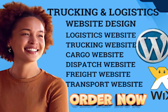 design logistics website, trucking, freight broker, cargo, dispatch website