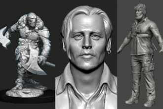 3d character sculpting 3d miniature figure modeling stl maya blender 3d printing
