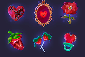 create 2d props and objects for games