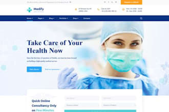 design medical healthcare website doctor dental clinic website homecare website