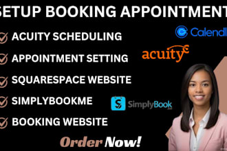 setup acuity scheduling booking appointment square fresha simplybook vagaro