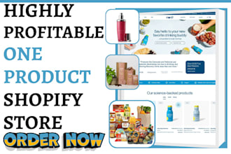design one product shopify store product landing page store dropshipping website
