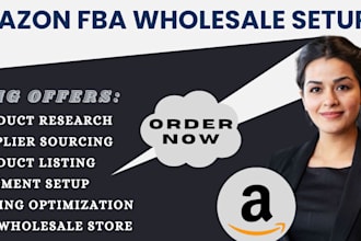 setup complete amazon fba wholesale store, fba product listing, product research