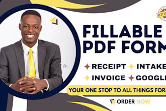 design digital fillable PDF forms intake google form with an attractive layout