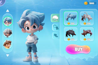 design professional game UI UX for mobile and PC