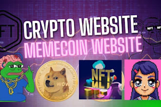 build crypto website memecoin website nft web3 crypto token website