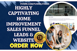 design construction website hvac home improvement painting sales funnel leads