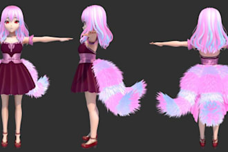 be 3d vrc avatar modeler, arkit rig,3d character for vtuber,animaze avatar model