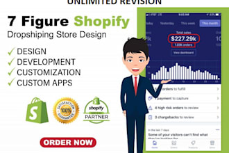 make 7 figure shopify dropshipping store design