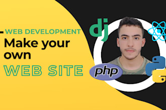 develop full stack websites using django and react js