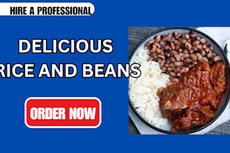 preppare rice and beans with meat