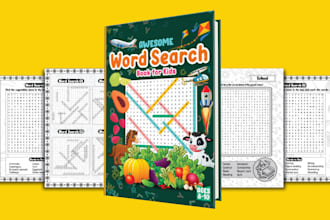 create niche based puzzle book, sudoku, word search, crossword and maze book