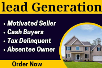 provide real estate motivated seller leads and active cash buyer leads