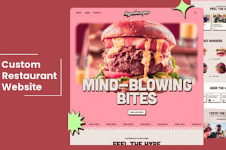 design restaurant website catering website food website with restaurant logo