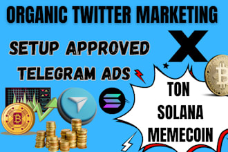 run telegram ads, telegram promotion, twitter marketing to pump fun 30days sales