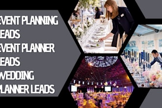 generate hot event planning leads event planner leads wedding planner leads