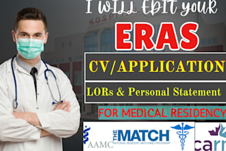 help perfect your eras CV, personal statement, lors