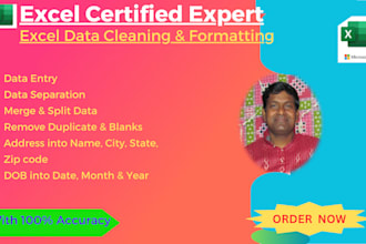 do excel and CSV data clean format merge split and separate