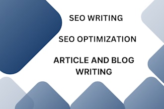 do SEO article writing and blog post writer