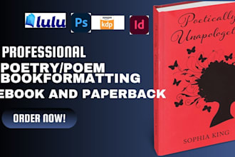 format, design poetry book, poem, non fiction book formatting, novel, hardcover