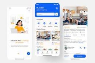 develop custom lms elearning mobile app with bubble, adalo, glide, and learndash