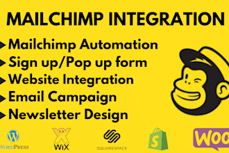 integrate mailchimp with your wix website squarespace wordpress website