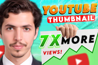 design an outstanding clickbait youtube thumbnail fast