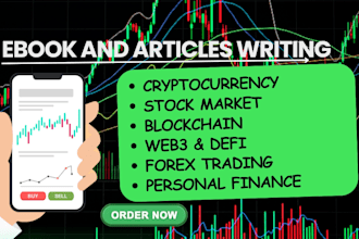 write stock market, forex trading, investment, lead magnet ebook and article