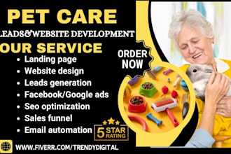 design pet care website pet training website dogs walking leads cats website