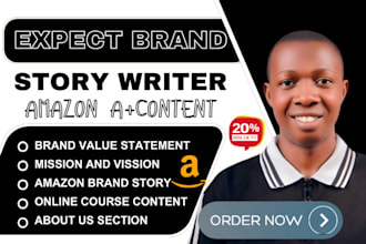 create an amazon brand story, mission statement, vision statement and why us