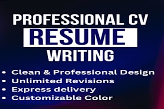 design a professional cv , resume , for samgov , lmia