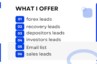 provide live forex investors depositors or recovery leads