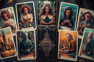 draw, design custom board playing cards tarot, poker with a tabletop sketch fast