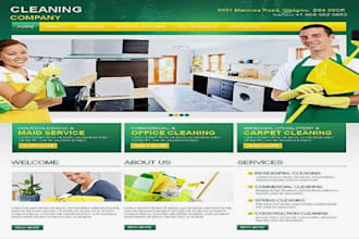 build cleaning service website, house, office cleaning, booking koala website