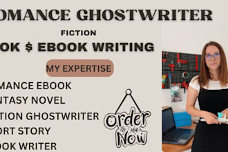 professionally ghostwrite romance ebook fiction ebook fantasy ebook ghostwriting