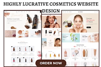 design beauty cosmetics store skincare makeup website beauty cosmetics website