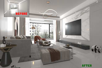 do virtual staging, virtual furniture, virtual renovation, with virtual tour