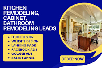 generate kitchen remodeling leads interior, cabinet, bathroom remodeling leads